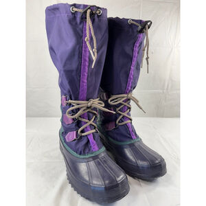Vintage Sorel Snow Boots Moon Boots Freestyle Purple Womens Size 5